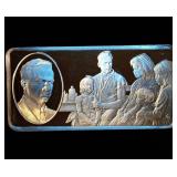Thomas Dooley Proof Sterling Silver Ingot, 100 Greatest Americans Series
