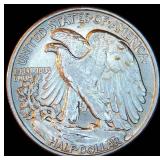 AU/AU+ 1940-P Walking Liberty Half Dollar, Muted Luster