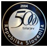 Scarce, Gem Proof 2004 Slovenia Silver 5000 Tolarjev, Jurij Vega 250th Anniv, 1,500 Mintage
