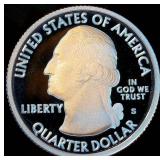 .999 Silver Proof 2019 ATB Quarter AMP, 1 of 5 in the Series, Mint Fresh