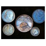 XF 1925 Italy 50 Centesimi + Collection of (4) Uncommon Coins/Medallion