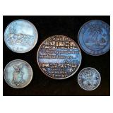 XF 1925 Italy 50 Centesimi + Collection of (4) Uncommon Coins/Medallion