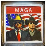 Trump Musk DOGE Era 1oz .999 Silver Card, Very Tough Find, details