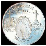 2015 Medjugorje 1oz .999 Silver Miraculous Medal