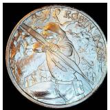 BU 1oz .999 Silver Robin Hood Round, Cool Looking Piece