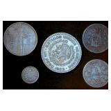 Collection of (5) World Coins, Some Silver