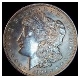 AU/AU+ 1921-P Morgan Silver Dollar, Decent Luster, Pretty Coin