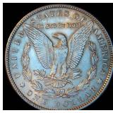 AU 1890-P Morgan Silver Dollar, details