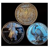 (3) Nice Quality 90% Silver Dollars
