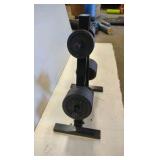 weights stand with weights