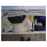 4 bins with misc cassettes, military bdu
