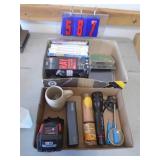 2 flats of 8 amp milwaukee battery good condition & misc. As shown. CASH ON SITE ONLY. PICKUP IS TUESDAY MAY 19TH FROM 11 AM TO 4 PM. REGARDLESS WHAT THE SCHEDULE STATES.