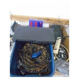 Bin of electronics cables with pioneer recevier. As shown. CASH ON SITE ONLY. PICKUP IS TUESDAY MAY 19TH FROM 11 AM TO 4 PM. REGARDLESS WHAT THE SCHEDULE STATES.