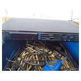 Bin of electronics cables with pioneer recevier. As shown. CASH ON SITE ONLY. PICKUP IS TUESDAY MAY 19TH FROM 11 AM TO 4 PM. REGARDLESS WHAT THE SCHEDULE STATES.