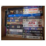 2 boxes of vhs movies. As shown. CASH ON SITE ONLY. PICKUP IS TUESDAY MAY 19TH FROM 11 AM TO 4 PM. REGARDLESS WHAT THE SCHEDULE STATES.