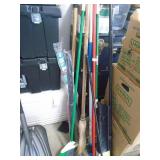 Misc brooms. As shown. CASH ON SITE ONLY. PICKUP IS TUESDAY MAY 19TH FROM 11 AM TO 4 PM. REGARDLESS WHAT THE SCHEDULE STATES.