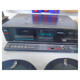 Aiwa casstette tape deck & sony speakers. As shown. CASH ON SITE ONLY. PICKUP IS TUESDAY MAY 19TH FROM 11 AM TO 4 PM. REGARDLESS WHAT THE SCHEDULE STATES.