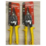 Crescent Aviation Snips M3R - 18 GA, Made in USA (Lot of 2)