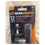 GearWrench 4-Piece Extension Set & 12-Piece SAE Hex Bit Socket Set - 3/8 in Drive