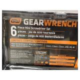 GearWrench 6-Piece Mini Screwdriver Set - 1.5mm, 2.0mm, 2.5mm, #00, #0, #1