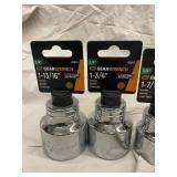 GearWrench 3/4-Inch Drive Socket Set (4-Piece) - 1-13/16", 1-3/4", 1-7/16", 1-5/16"