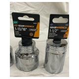 GearWrench Deep SAE Sockets (Lot of 4) - 1/2 in & 3/4 in Drives, 12-Point