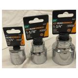 GearWrench 3/4 in Drive Deep Sockets (Lot of 4) - 1/2 in, 1-5/16 in, 1-13/16 in, 1-1/2 in