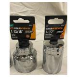 GearWrench 3/4 in Drive Deep Sockets (Lot of 4) - 1/2 in, 1-5/16 in, 1-13/16 in, 1-1/2 in