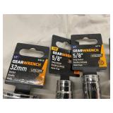 GearWrench Deep Socket Assortment - 32mm, 15mm, 3/8 in, 1/2 in, 5/8 in, 3/4 in