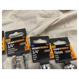 GearWrench Deep Socket Assortment - 32mm, 15mm, 3/8 in, 1/2 in, 5/8 in, 3/4 in