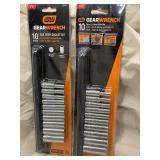 GearWrench 10-Piece SAE Deep Socket Set - 1/4 Drive (Lot of 2)