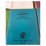 4 Barnes County ND Atlases - 1952, 1958, 1973 & 1985