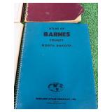 4 Barnes County ND Atlases - 1952, 1958, 1973 & 1985