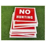 21 New No Hunting Signs 9" x 12"