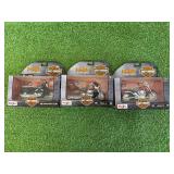 3 Harley Davidson 1/18 Scale Motorcycles