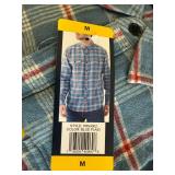 4 New Mens Lucky Brand Plaid Shirts Size M