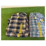 4 New Mens Lucky Brand Plaid Shirts Size M