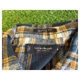 4 New Mens Lucky Brand Plaid Shirts Size M