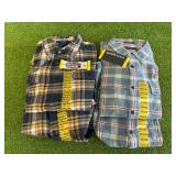 4 New Mens Lucky Brand Plaid Shirts Size M