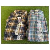 4 New Mens Lucky Brand Plaid Shirts Size S