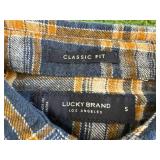 4 New Mens Lucky Brand Plaid Shirts Size S