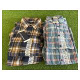 4 New Mens Lucky Brand Plaid Shirts Size S