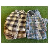 4 New Mens Lucky Brand Plaid Shirts Size S
