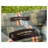4 New Mens Lucky Brand Plaid Shirts Size S