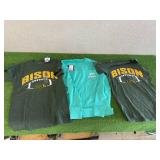 3 New Size S NDSU Bison Ladies Shirts