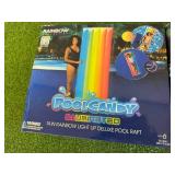 2 Pool Candy Illuminated 74" Rainbow Light Up Deluxe Pool Rafts