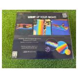 2 Pool Candy Illuminated 74" Rainbow Light Up Deluxe Pool Rafts