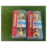 2 New Kwikset Bed & Bath Knobs
