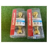 2 New Kwikset Bed & Bath Knobs