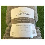 New Oversized Corduroy Plush Down Alternative Throw 60" x 70"